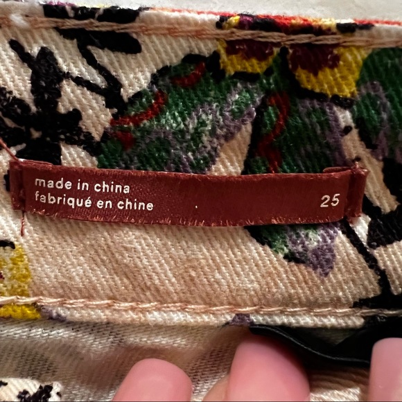 Anthropology, Pilcro The Cigarette Slim Straight Jeans Floral - Picture 6 of 16